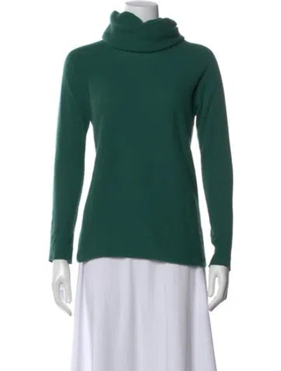 Pre-owned Vince Cashmere Turtleneck Sweater In Green