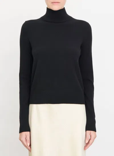 Vince Cashmere Turtleneck Sweater In Black