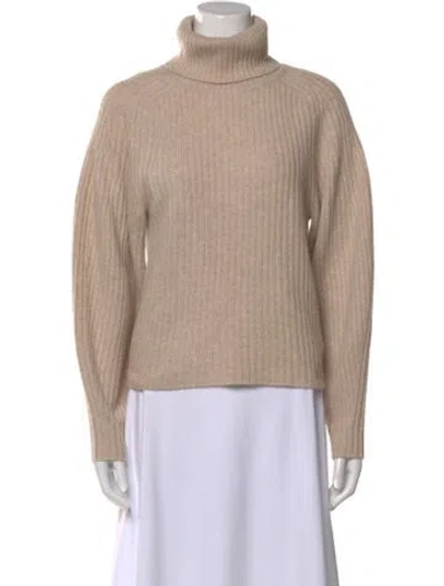 Pre-owned Vince Cashmere Turtleneck Sweater In Neutral