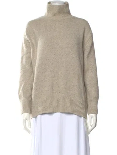 Pre-owned Vince Cashmere Turtleneck Sweater In Neutral