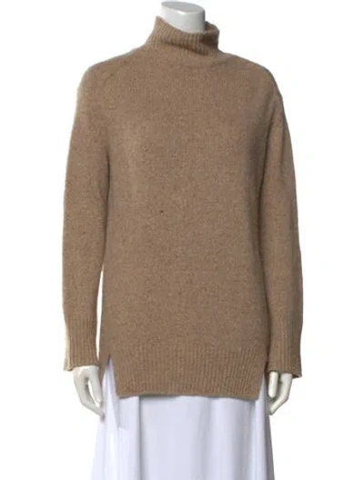 Pre-owned Vince Cashmere Turtleneck Sweater In Neutral