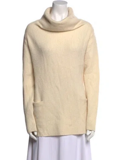 Pre-owned Vince Cashmere Turtleneck Sweater In Neutral
