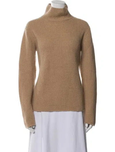 Pre-owned Vince Cashmere Turtleneck Sweater In Neutral