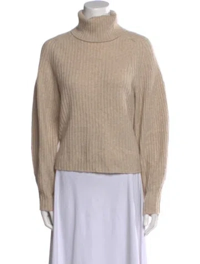 Pre-owned Vince Cashmere Turtleneck Sweater In Neutral
