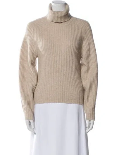 Pre-owned Vince Cashmere Turtleneck Sweater In Neutral