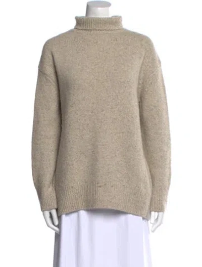 Pre-owned Vince Cashmere Turtleneck Sweater In Neutral