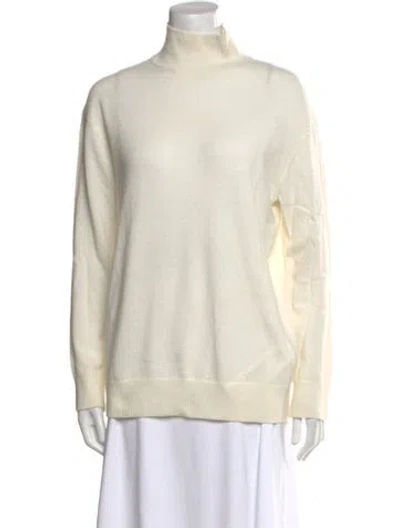 Pre-owned Vince Cashmere Turtleneck Sweater In Neutral
