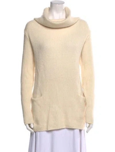 Pre-owned Vince Cashmere Turtleneck Sweater In Neutral