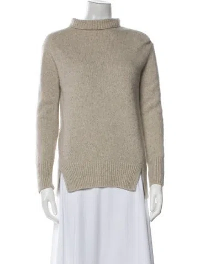 Pre-owned Vince Cashmere Turtleneck Sweater In Neutral