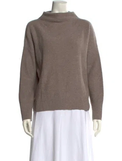 Pre-owned Vince Cashmere Turtleneck Sweater In Neutral