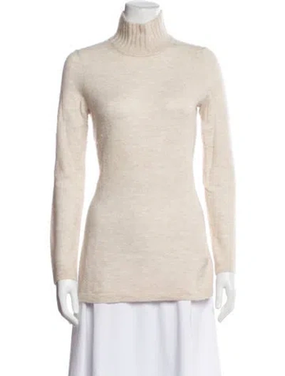 Pre-owned Vince Cashmere Turtleneck Sweater In Neutral