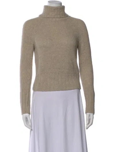 Pre-owned Vince Cashmere Turtleneck Sweater In Neutral