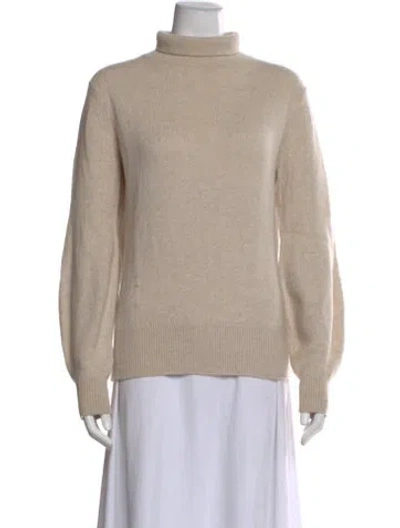 Pre-owned Vince Cashmere Turtleneck Sweater In Neutral