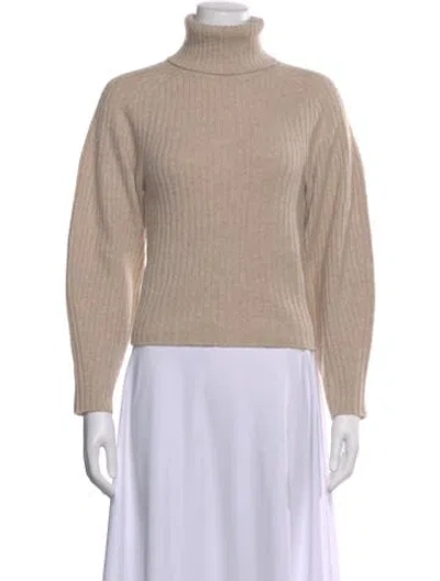 Pre-owned Vince Cashmere Turtleneck Sweater In Neutral