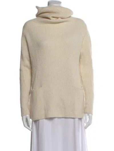 Pre-owned Vince Cashmere Turtleneck Sweater In Neutral