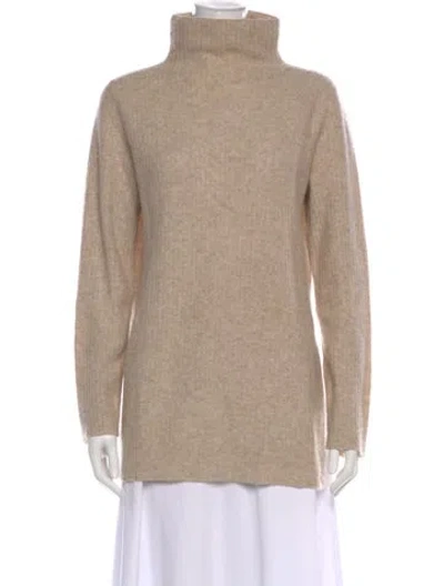 Pre-owned Vince Cashmere Turtleneck Sweater In Neutral