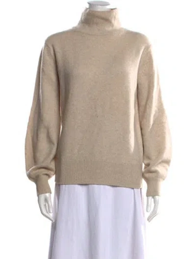 Pre-owned Vince Cashmere Turtleneck Sweater In Neutral