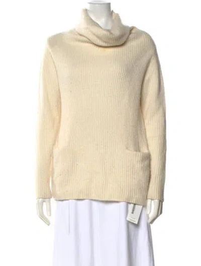 Pre-owned Vince Cashmere Turtleneck Sweater In Neutral