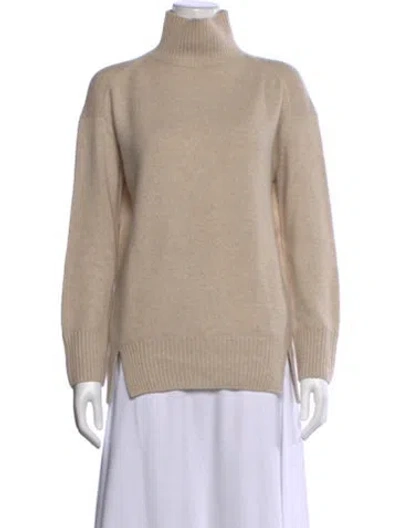 Pre-owned Vince Cashmere Turtleneck Sweater In Neutral