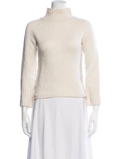 Pre-owned Vince Cashmere Turtleneck Sweater In Neutral