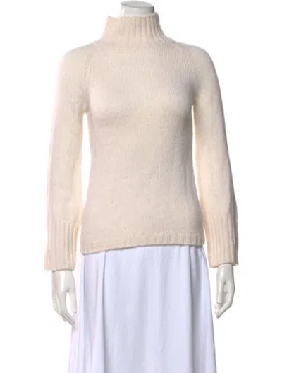Pre-owned Vince Cashmere Turtleneck Sweater In Neutral