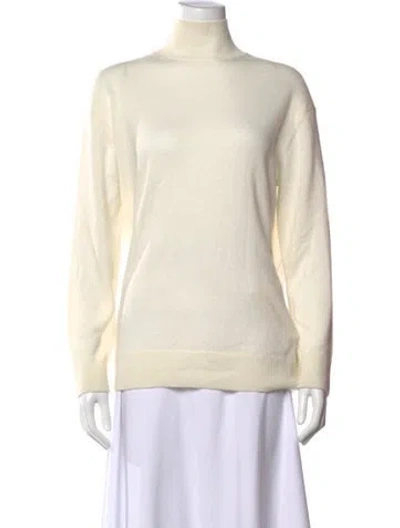 Pre-owned Vince Cashmere Turtleneck Sweater In Neutrals