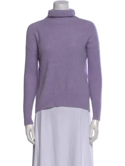 Pre-owned Vince Cashmere Turtleneck Sweater In Purple