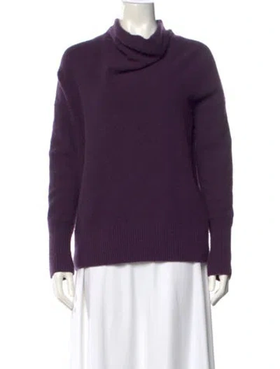Pre-owned Vince Cashmere Turtleneck Sweater In Purple