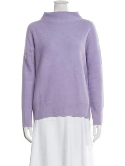 Pre-owned Vince Cashmere Turtleneck Sweater In Purple