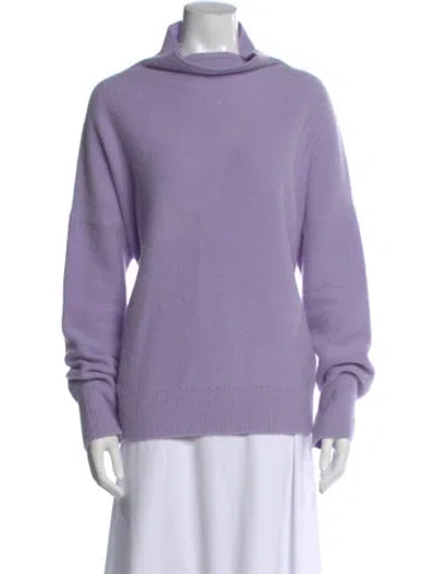 Pre-owned Vince Cashmere Turtleneck Sweater In Purple