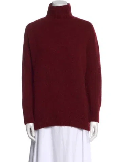 Pre-owned Vince Cashmere Turtleneck Sweater In Red