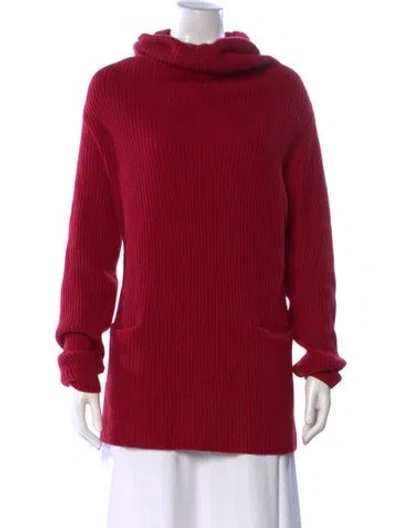 Pre-owned Vince Cashmere Turtleneck Sweater In Red