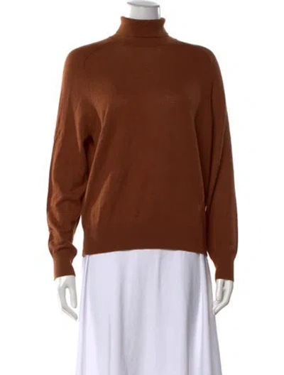 Pre-owned Vince Cashmere Turtleneck Sweater W/ Tags In Brown
