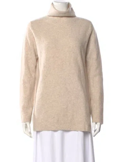 Pre-owned Vince Cashmere Turtleneck Sweater W/ Tags In Neutral