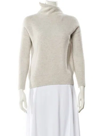 Pre-owned Vince Cashmere Turtleneck Sweater In White