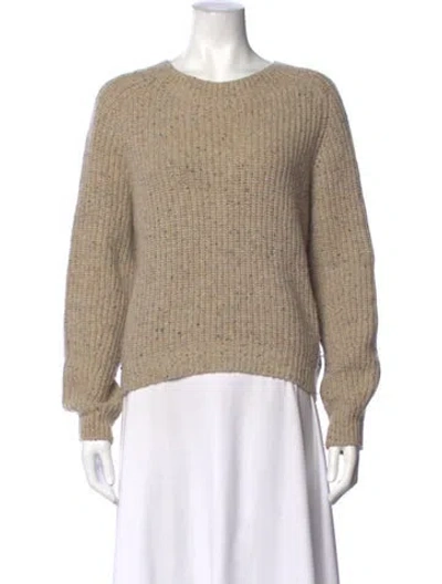 Pre-owned Vince Cashmere Tweed Pattern Sweater In Neutral