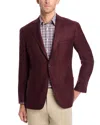Vince Cashmere Unstructured Slim Fit Sport Coat In Burgundy