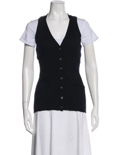 Pre-owned Vince Cashmere Vest In Blue