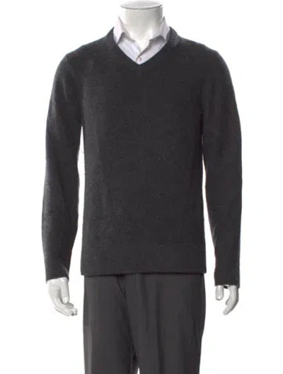 Pre-owned Vince Cashmere V-neck Cardigan In Gray