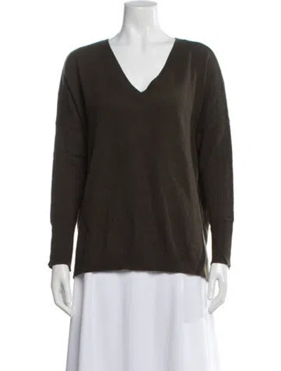 Pre-owned Vince Cashmere V-neck Sweater In Black