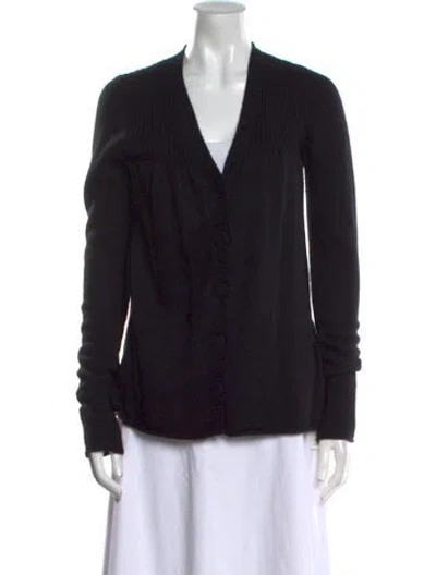 Pre-owned Vince Cashmere V-neck Sweater In Black