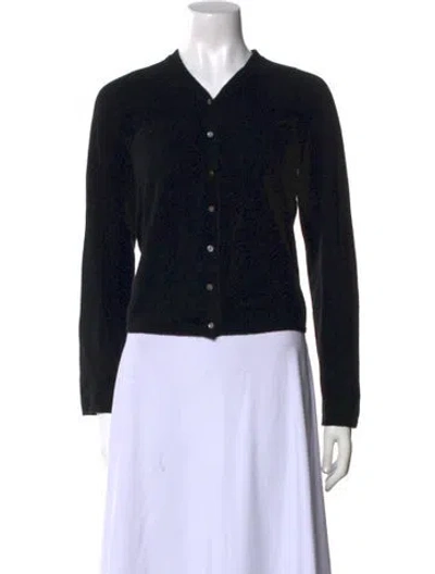 Pre-owned Vince Cashmere V-neck Sweater In Black