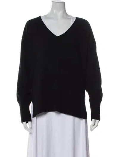 Pre-owned Vince Cashmere V-neck Sweater In Black