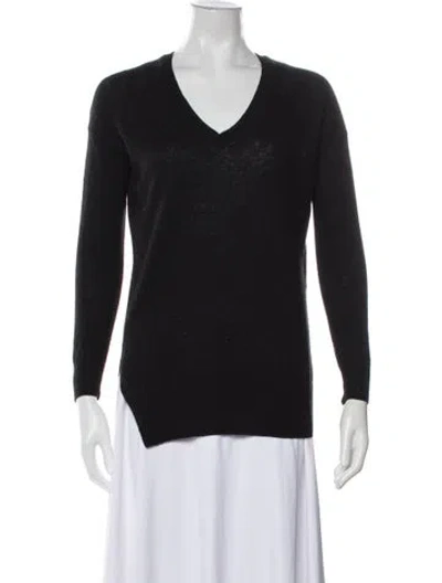 Pre-owned Vince Cashmere V-neck Sweater In Black