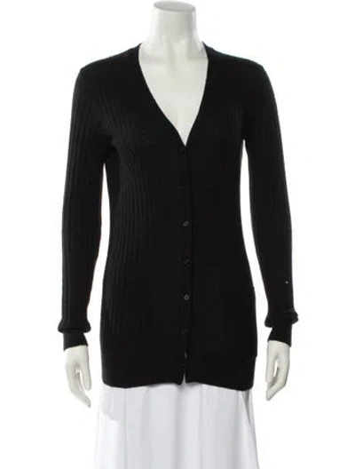 Pre-owned Vince Cashmere V-neck Sweater In Black