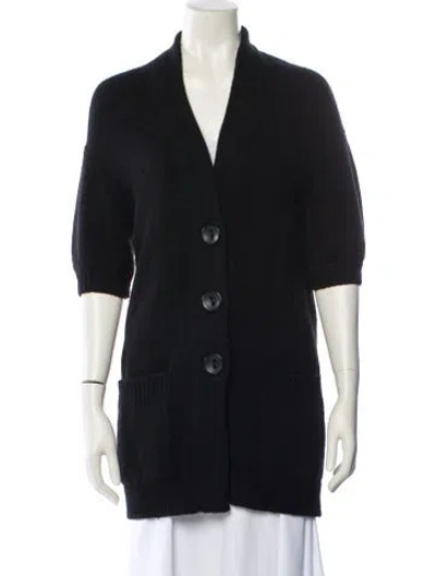 Pre-owned Vince Cashmere V-neck Sweater In Black