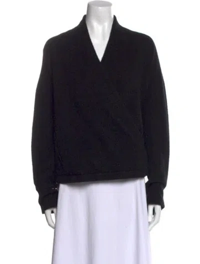 Pre-owned Vince Cashmere V-neck Sweater In Black