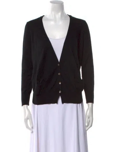 Pre-owned Vince Cashmere V-neck Sweater In Black