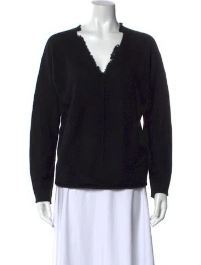 Pre-owned Vince Cashmere V-neck Sweater In Black