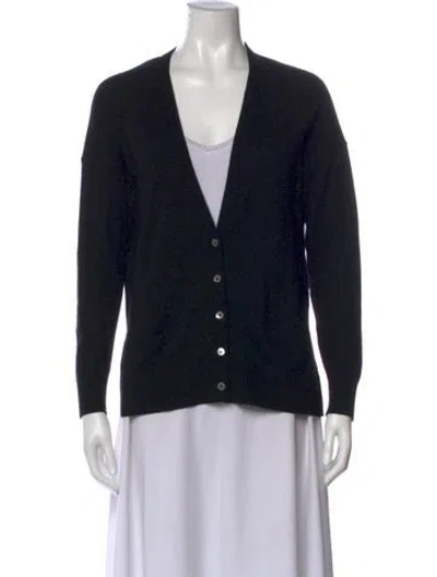 Pre-owned Vince Cashmere V-neck Sweater In Black